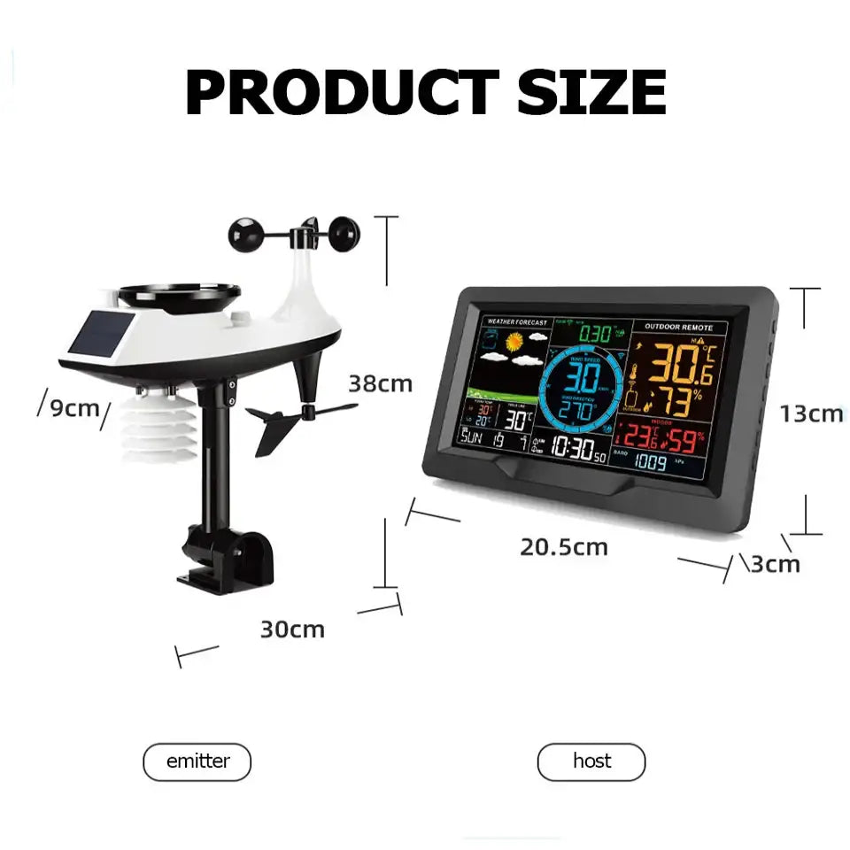 Professional Wireless Weather Station with Wind & Rain Sensors