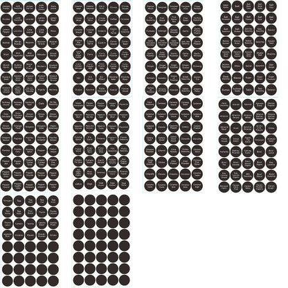 400 PCS Printed Spice Jar and Pantry Label Set Chalkboard Round Stickers Labels