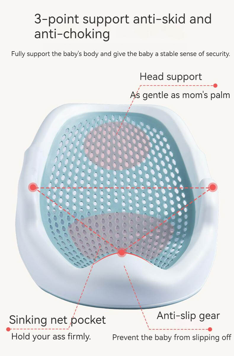 Foldable Baby Bath Seat-Grey