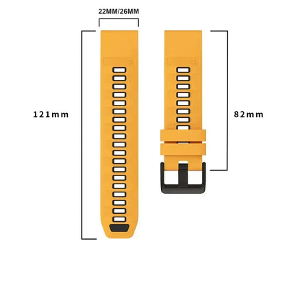 QuickFit Silicone Sports Strap for the Garmin (22mm/26mm) (wide compatibility & 22 colours)