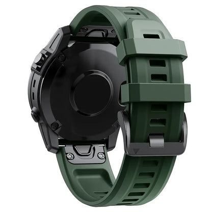 QuickFit Silicone Strap for a Range of Garmin Watches (22mm) (See list of models in the description)