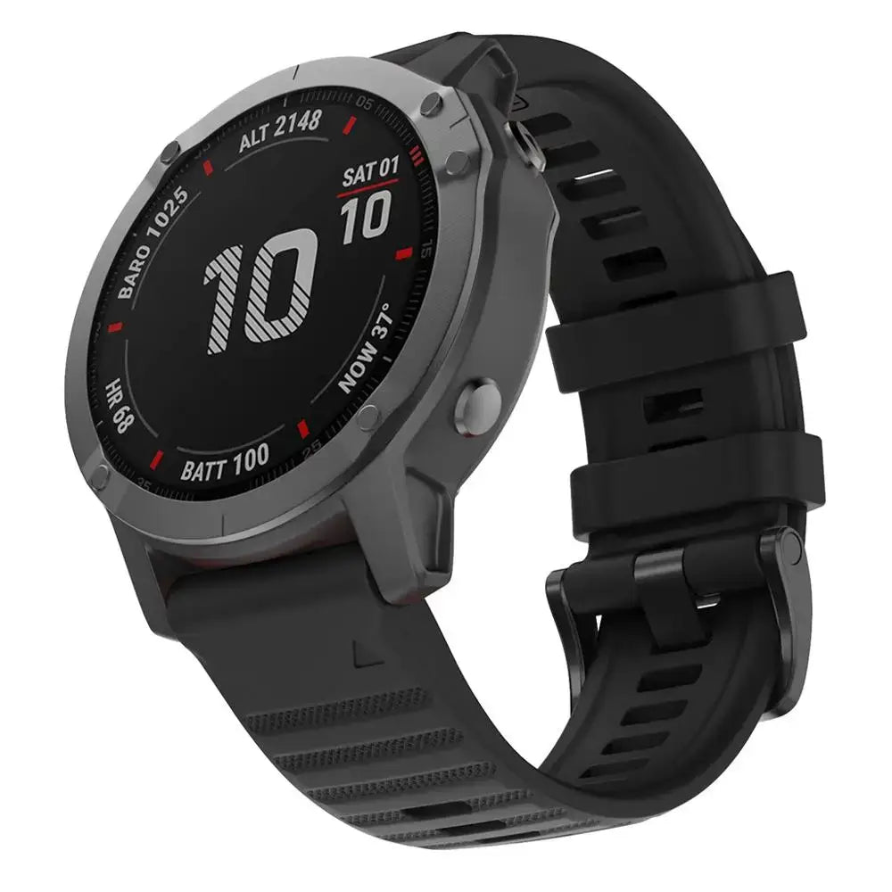 QuickFit Silicone Strap for the Garmin Descent MK1/MK2/MK2i, Enduro/2, Tactix Delta (26mm) (10 colours available)