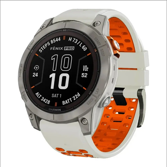 Quickfit Silicone Watch Band for a Range of Garmin Watches (26mm) (See list of models in the description)