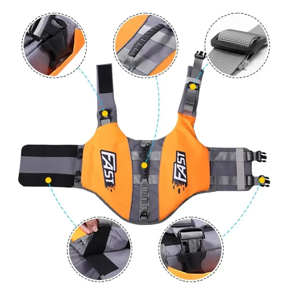 Reflective Dog Life Jacket – Adjustable Summer Swimming Vest
