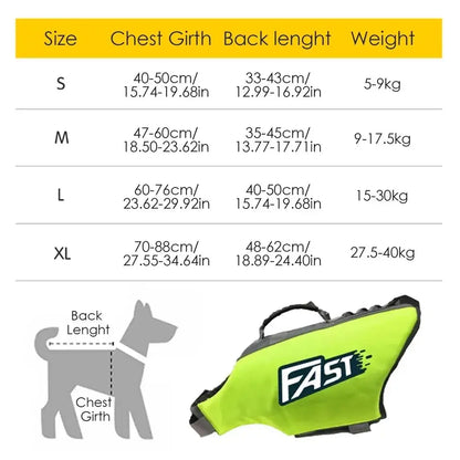 Reflective Dog Life Jacket – Adjustable Summer Swimming Vest