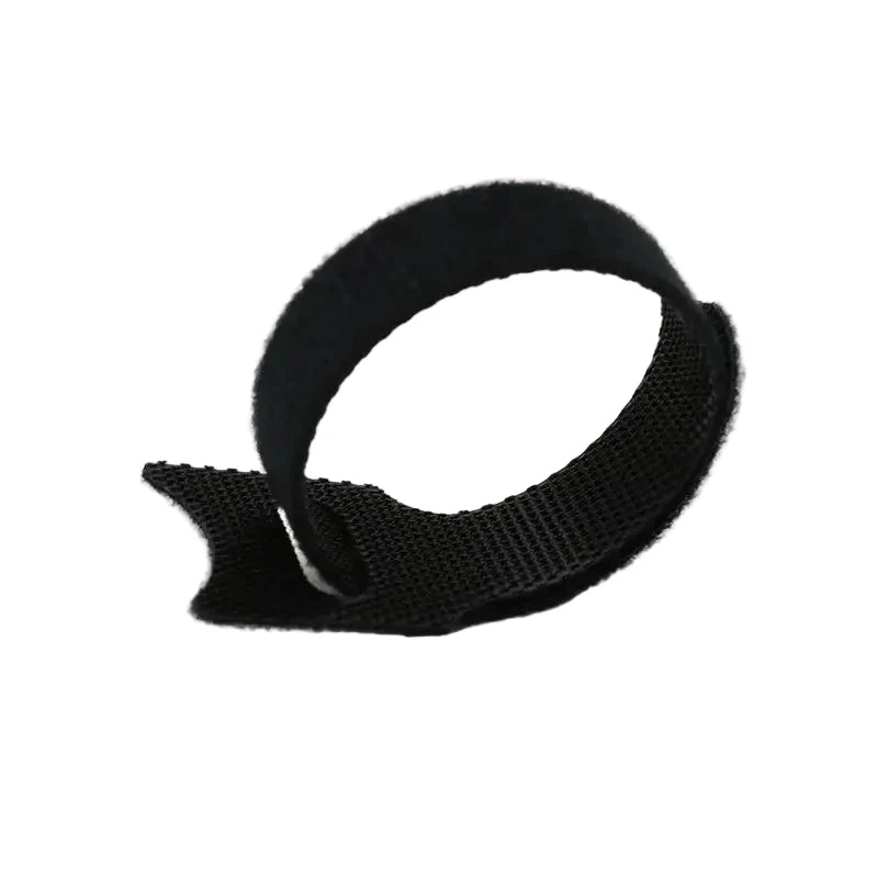 Releasable Black Nylon Hook & Loop Cable Ties 15/20/25/30cm
