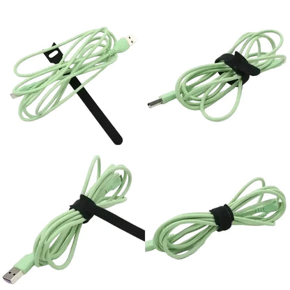 Releasable Black Nylon Hook & Loop Cable Ties 15/20/25/30cm