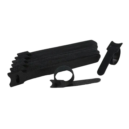 Releasable Black Nylon Hook & Loop Cable Ties 15/20/25/30cm