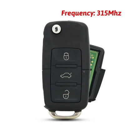 3-Button Remote Car Key 315MHz ID48 HU66 for VW Passat, Golf, Jetta & Skoda (2001+)