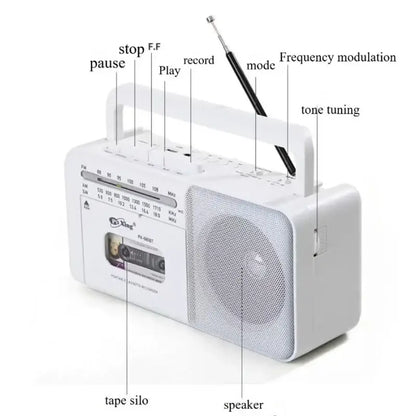 Retro Cassette Player with Bluetooth Radio