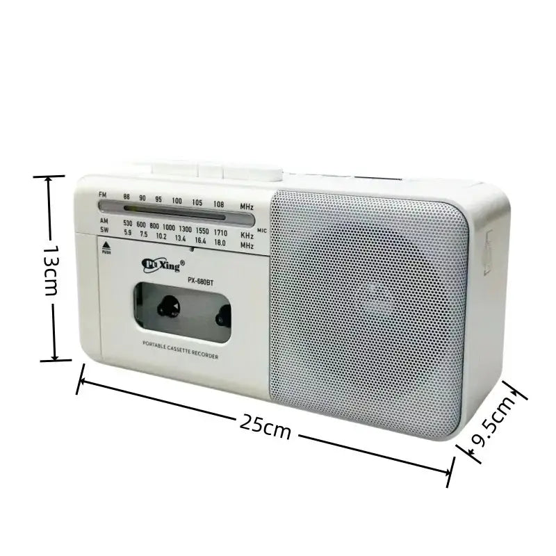 Retro Cassette Player with Bluetooth Radio