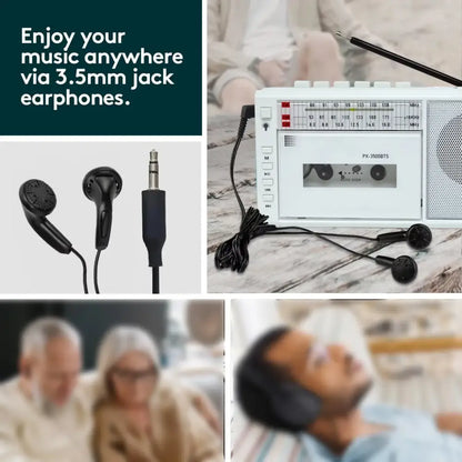 Retro Cassette Player with SD Card & Radio
