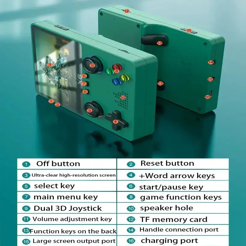 Retro Handheld Game Console 3.5" – 128GB (different colours and storage available)
