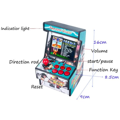 Retro Mini 16-Bit Handheld Game Console – 156 Built-in Games (5 colours available)
