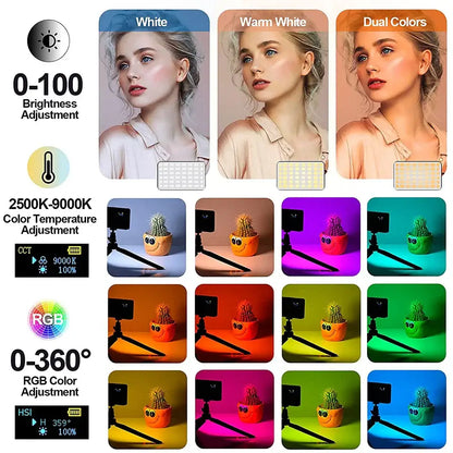 RGB LED Camera Light Panel for Vlog & DSLR