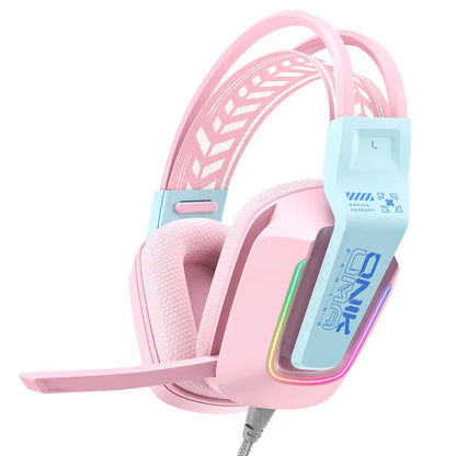 RGB Wired Gaming Headset – Over-Ear, HIFI Stereo with Mic (available in 3 colours)