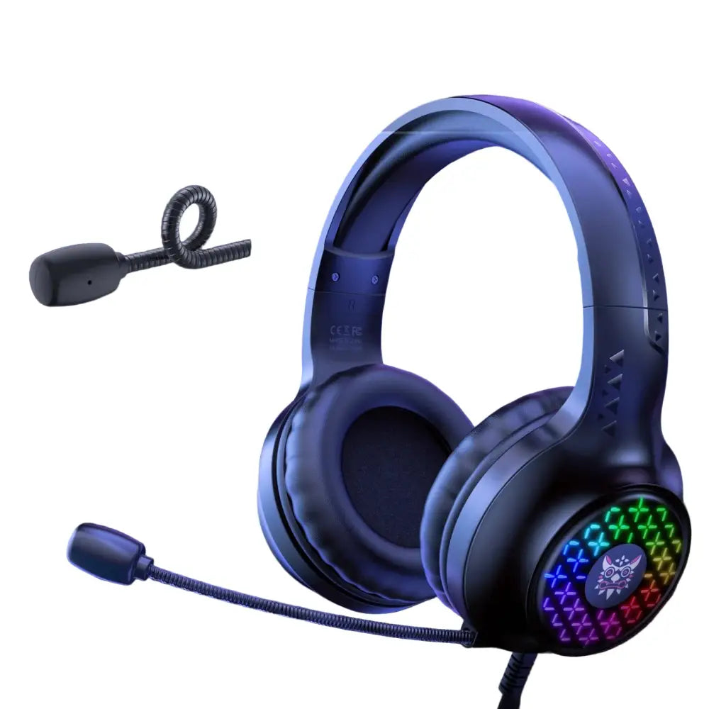 RGB Wired Gaming Headset – Over-Ear, Noise-Cancelling Mic