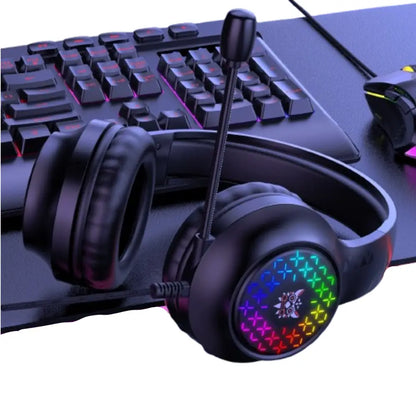 RGB Wired Gaming Headset – Over-Ear, Noise-Cancelling Mic