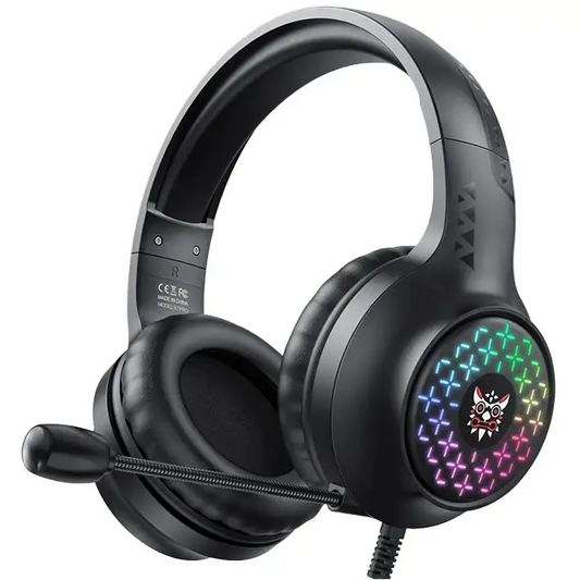 RGB Wired Gaming Headset – Over-Ear, Noise-Cancelling Mic