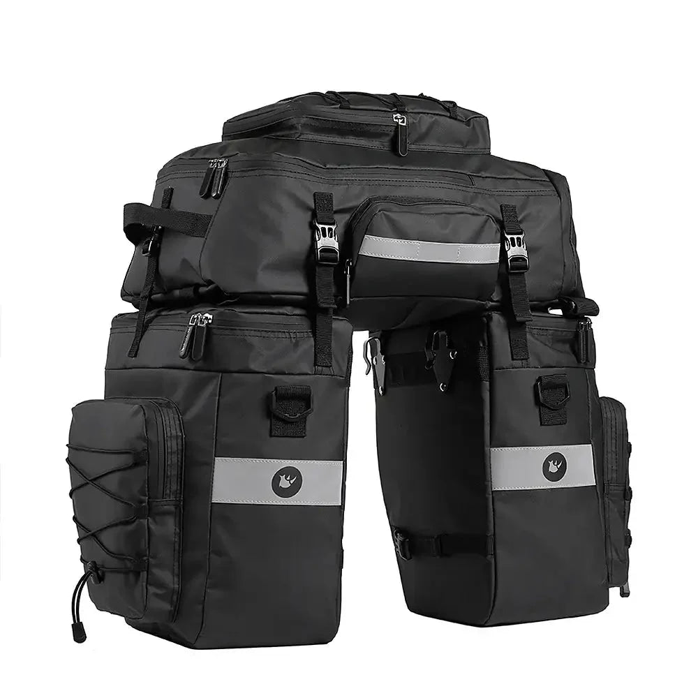 3-in-1 Bicycle Pannier Bag with Rain Cover