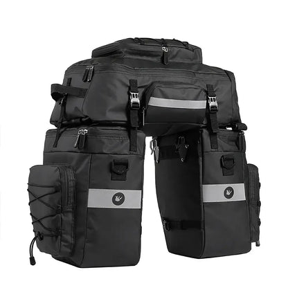 3-in-1 Bicycle Pannier Bag with Rain Cover