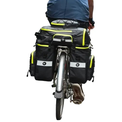 3-in-1 Bicycle Pannier Bag with Rain Cover