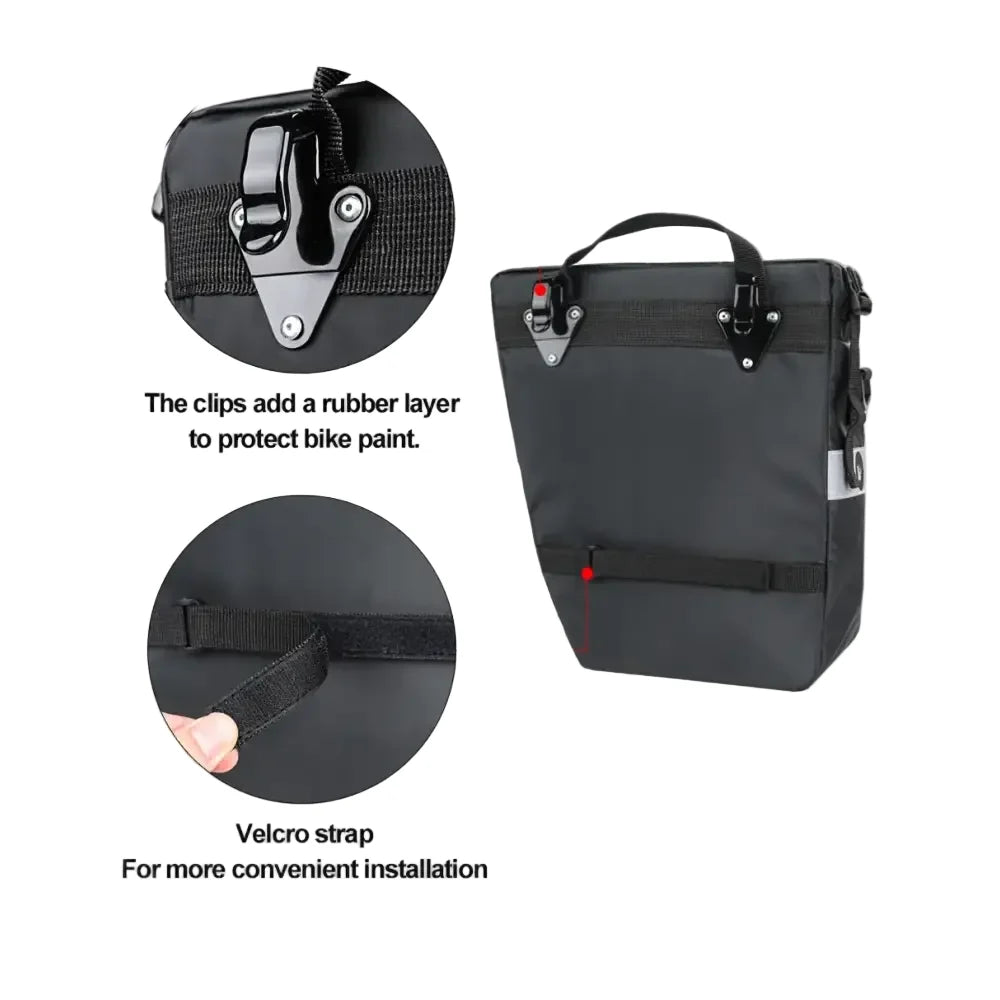3-in-1 Bicycle Pannier Bag with Rain Cover