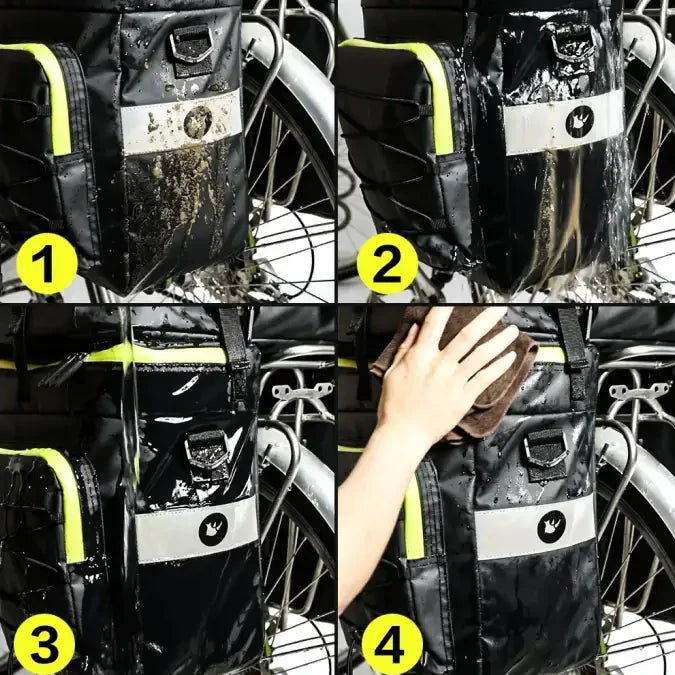 3-in-1 Bicycle Pannier Bag with Rain Cover