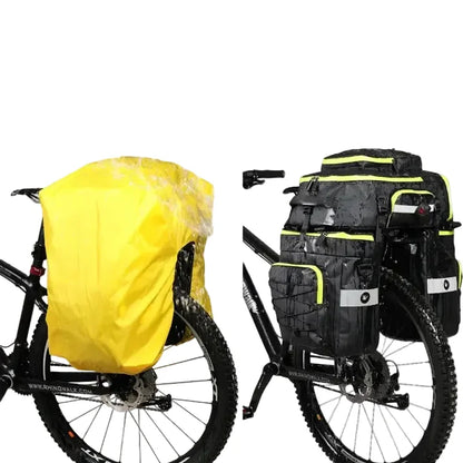 3-in-1 Bicycle Pannier Bag with Rain Cover
