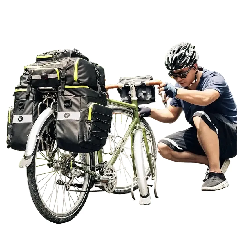 3-in-1 Bicycle Pannier Bag with Rain Cover