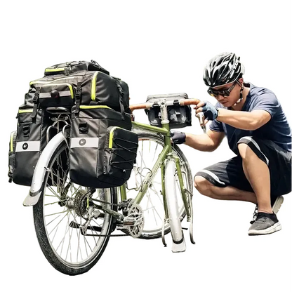 3-in-1 Bicycle Pannier Bag with Rain Cover