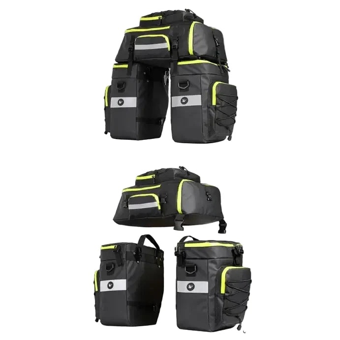 3-in-1 Bicycle Pannier Bag with Rain Cover