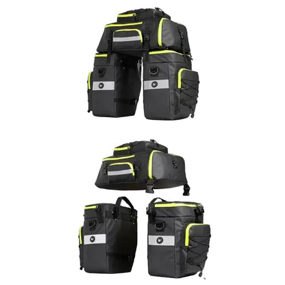 3-in-1 Bicycle Pannier Bag with Rain Cover