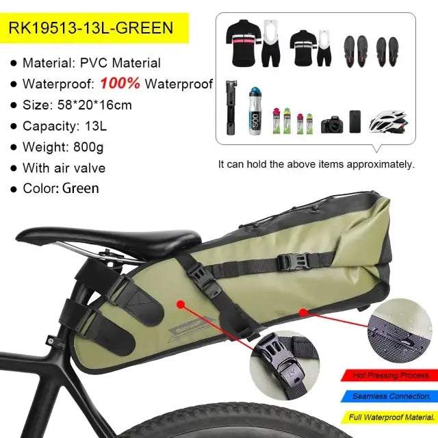 Waterproof Bike Saddle Bag 5L – 13L