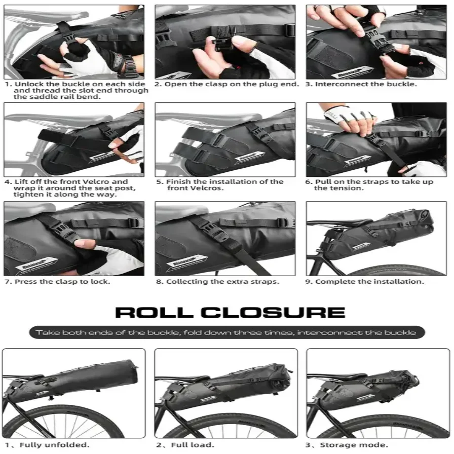 Waterproof Bike Saddle Bag 5L – 13L