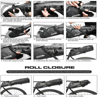 Waterproof Bike Saddle Bag 5L – 13L