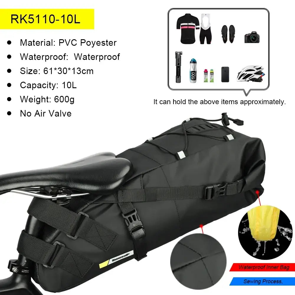 Waterproof Bike Saddle Bag 5L – 13L