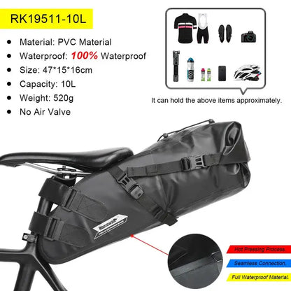 Waterproof Bike Saddle Bag 5L – 13L
