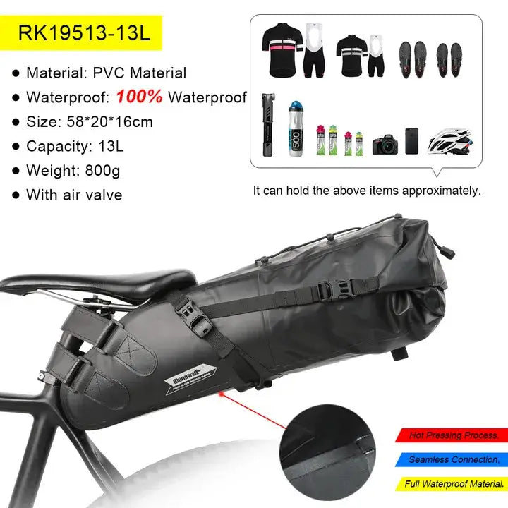 Waterproof Bike Saddle Bag 5L – 13L