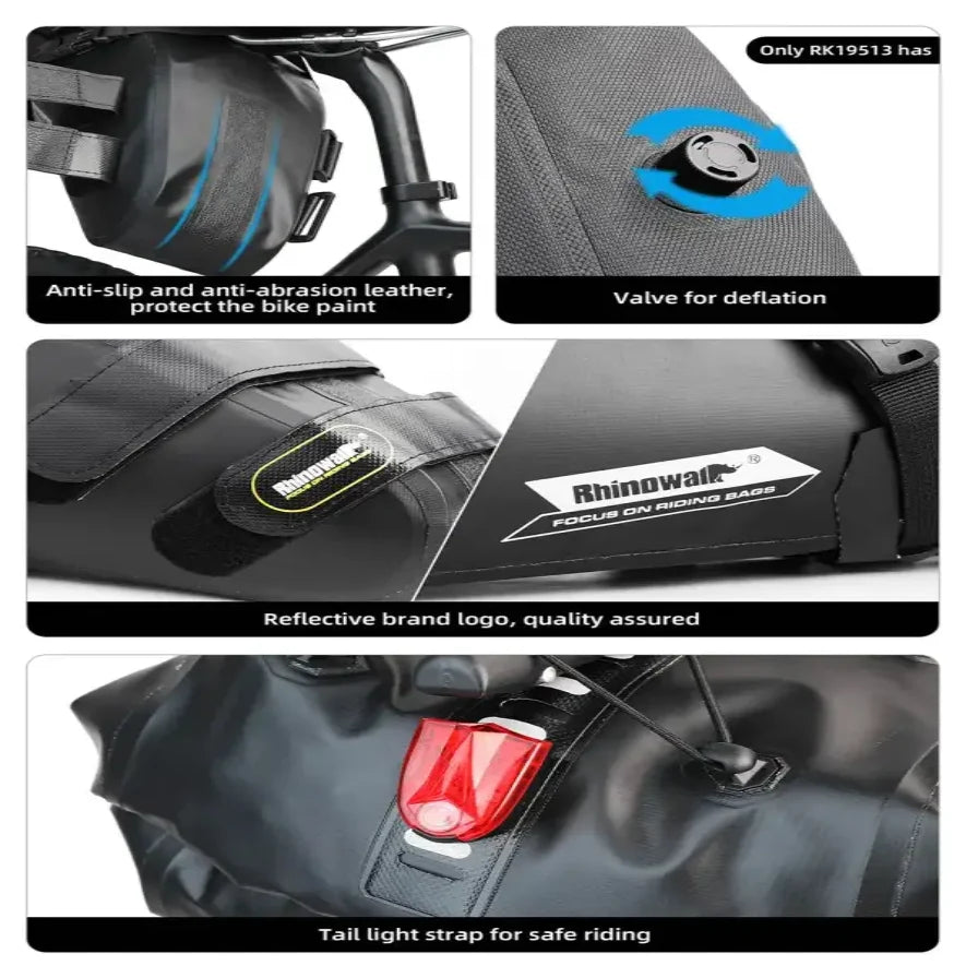 Waterproof Bike Saddle Bag 5L – 13L