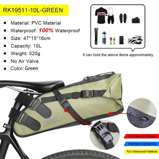 Waterproof Bike Saddle Bag 5L – 13L