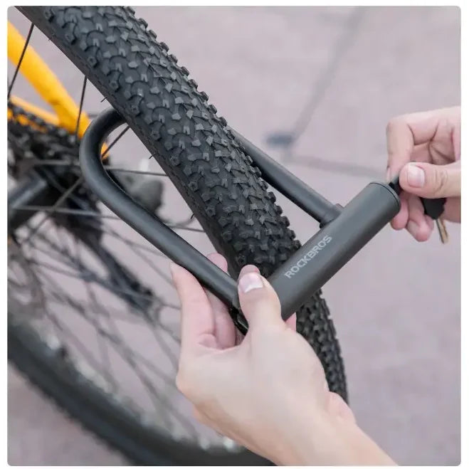 Anti-Theft Bicycle U-Lock with Optional Cable