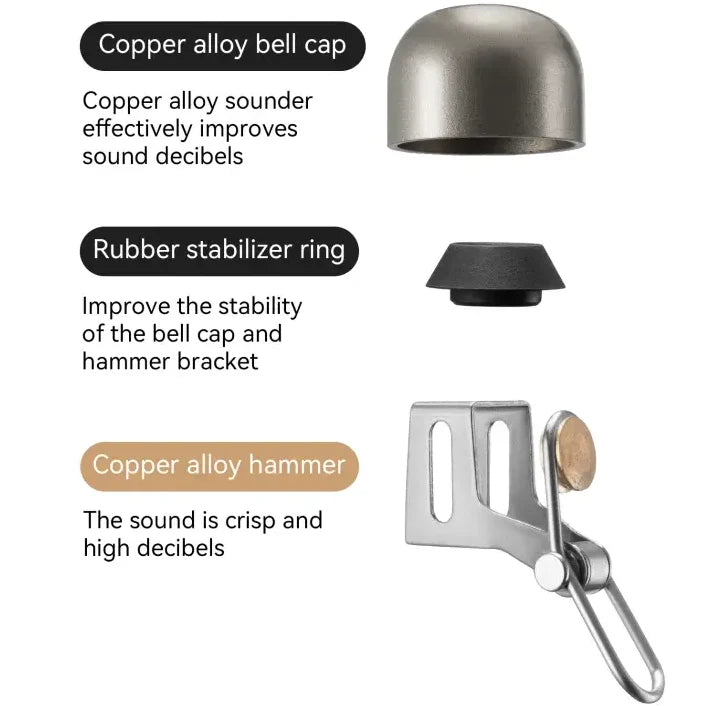 100dB Copper Alloy Bicycle Bell for 22.2mm Handlebars