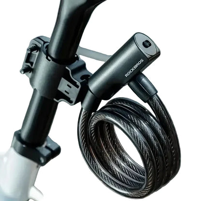 Portable Zinc Alloy Bicycle Cable Lock with Keys
