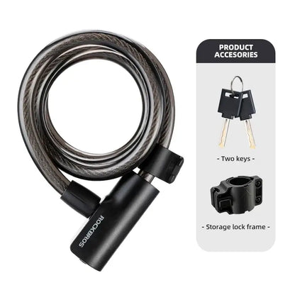 Portable Zinc Alloy Bicycle Cable Lock with Keys