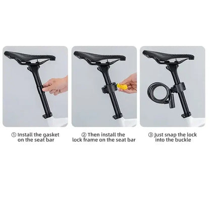 Portable Zinc Alloy Bicycle Cable Lock with Keys