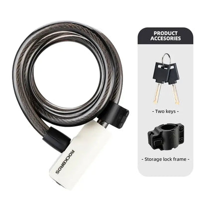 Portable Zinc Alloy Bicycle Cable Lock with Keys