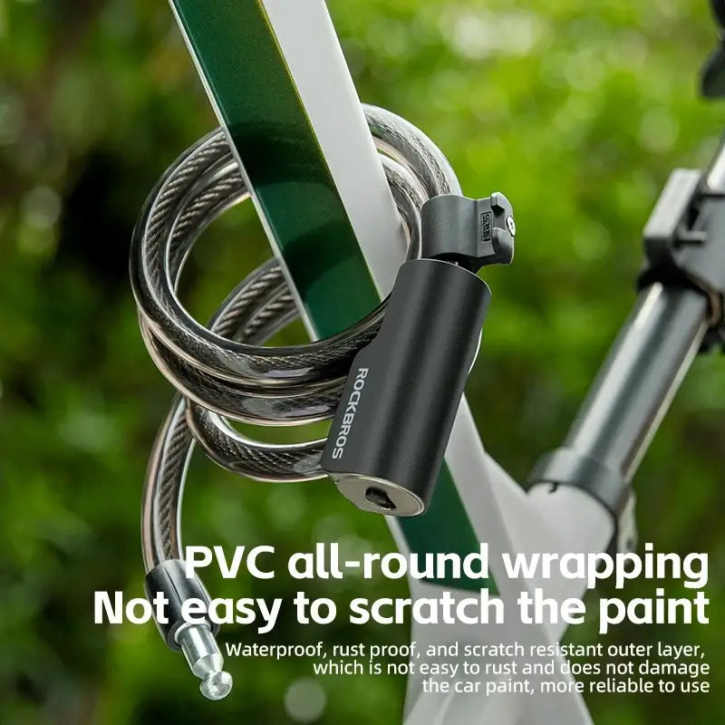 Portable Zinc Alloy Bicycle Cable Lock with Keys