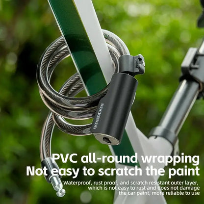 Portable Zinc Alloy Bicycle Cable Lock with Keys