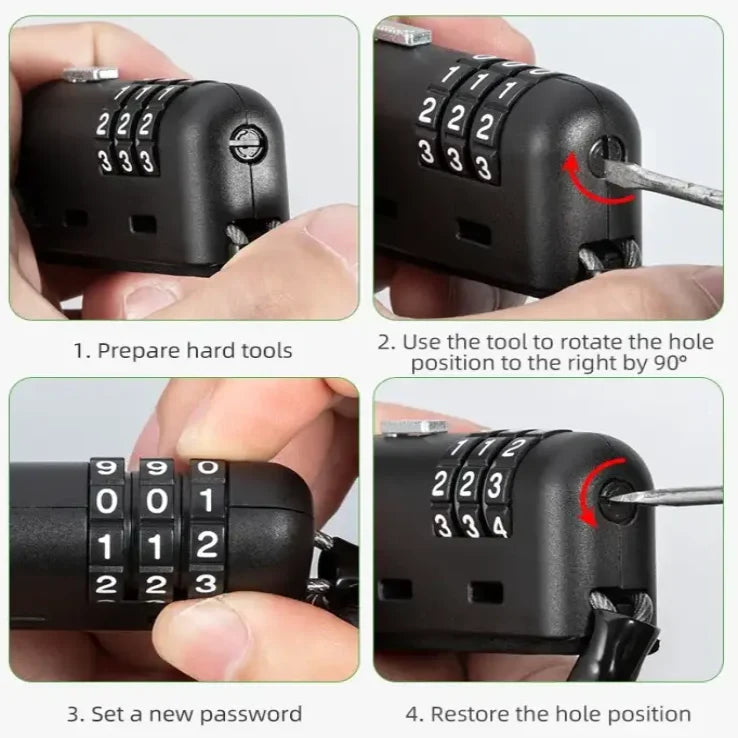 Rockbros Mini 3-Digit Combination Cable Lock